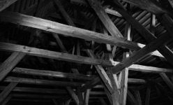 VCOV: detail gotickho krovu lodi (foto M. Falta 2016).
