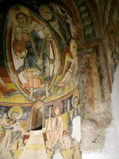 Paintings from Sant Miquel d'Engolasters (AND) Decoration of the apse and the triumphal arch - detail, cca 1160