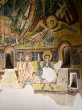 Paintings from Sant Miquel d'Engolasters (AND) Decoration of the apse - detail, cca 1160